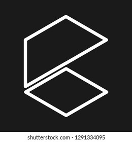 C Letter Logo Vector. C Font Icon Set. White.