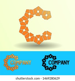 c letter logo vector fully editable and re sizable suitable for which letter is beginning with letter c, vector illustrator geometricletter c.