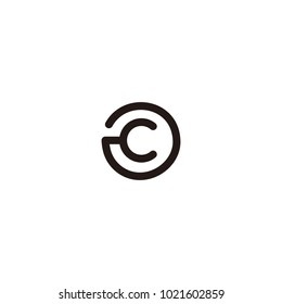 C letter logo vector graphic abstract template download