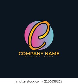 C letter logo vector illustration design