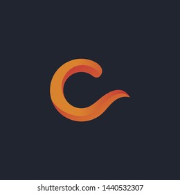 c letter logo vector td logo color full