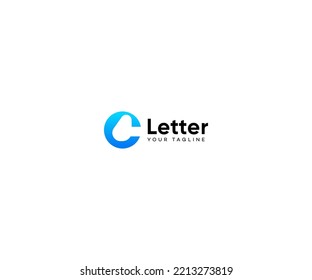 C Letra Plantilla vectorial de logotipo Símbolo abstracto de monograma