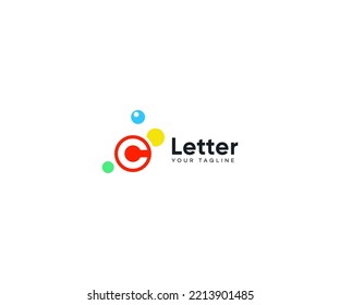 C Letra Plantilla vectorial de logotipo Símbolo abstracto de monograma