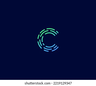 C Letra Plantilla vectorial de logotipo Símbolo abstracto de monograma