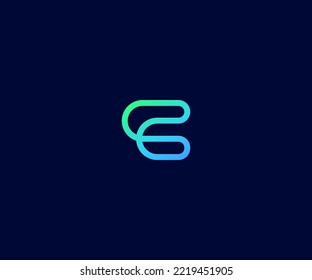 C Letra Plantilla vectorial de logotipo Símbolo abstracto de monograma