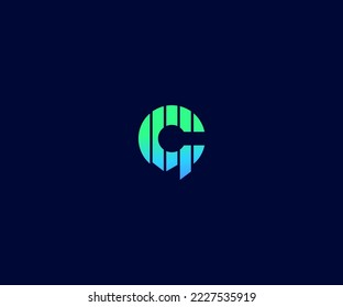 C Letra Modelo vectorial de plantilla de logotipo Símbolo abstracto de monograma. Usable para el deporte de negocios, la tecnología, la moda, el logotipo digital y creativo futuro
