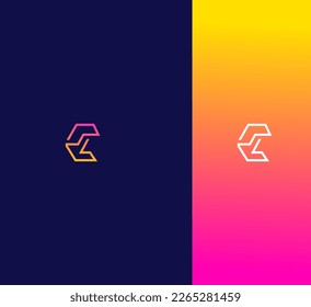 C Letra Plantilla vectorial de logotipo Símbolo abstracto de monograma 
