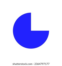 C letra hecha con un círculo en monograma de color azul.