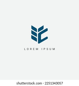 C Letter mark logo design elegant trendy awesome artistic black and Red color initial based Monogram icon
