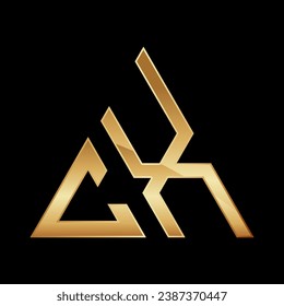 C Letter Mark Logo, Triangle Shape Design