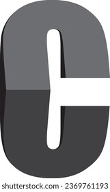 C letter modern 3D design