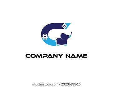 C letter modern abstract logo and branding animal logo design . Perfect logo for business related to industry. creative style logo design vector.