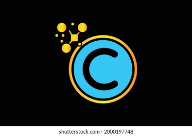 C-Brief-Logo für moderne Technologie