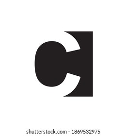 C letter negative space logo design