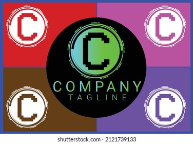 C letter new logo and icon design