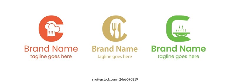 C letter restaurant logo design