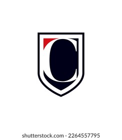 C letter shield logo vector design