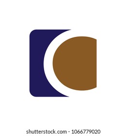C Letter in square Logo template