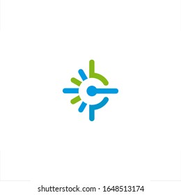 C letter sun light logo