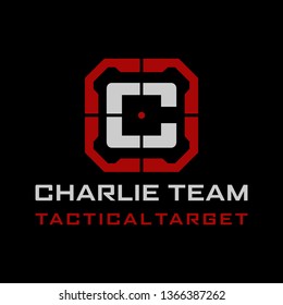 C Letter Tactical Target Logo Design