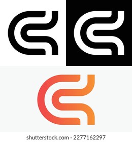 Abstraktes C-Letter-Tech-Coin-Logo