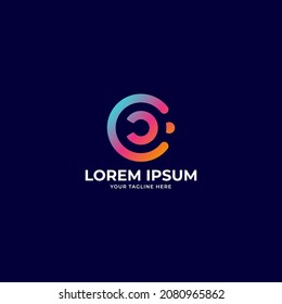 C Letter Tech Gradient Logo