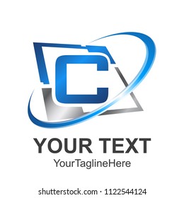 C letter tech logo, hexagon shape letter c , business logo, initial business name, vector icons.