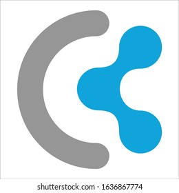 C letter technology logo design vector template