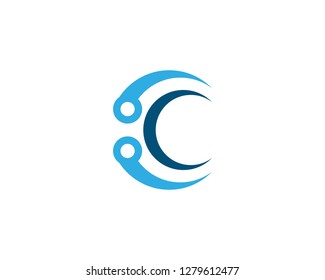 C Letter technology  Logo Template vector icon design