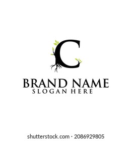  C letter tree ornament logo