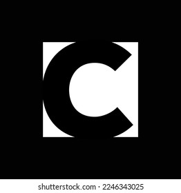 C Buchstabe typografische Vektorsymbol. C Markenname.