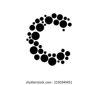 C Letter, Vector Design Template, white background. illustration, EPS 10.