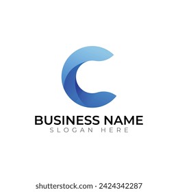 c letter vector gradient logo