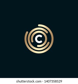 C LETTER VECTOR LOGO APHABET ICON