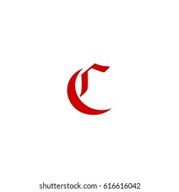 c letter vector logo. cr letter vector logo