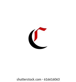 c letter vector logo. cr letter vector logo