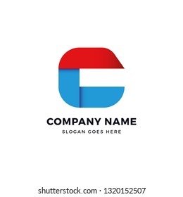C letter vector logo design template. logotype concept element sign shape.