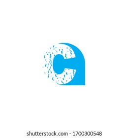 C Letter Vector Logo Template Illustration Design.  Minimalist Logotype design for branding,Elegant identity design.
