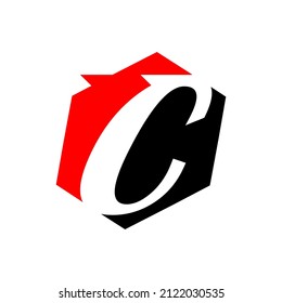 c letter vector logo template. This design use font symbol suitable for education