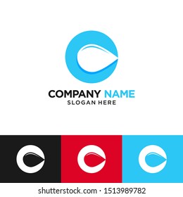 C Letter Water Drop Logo Design Template Inspiration, Vector Illustration.