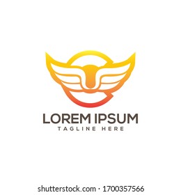 C Letter Wings Logo Design Symbol. Flying Wing Letter-Logo mit kreativem und modernem Konzept.