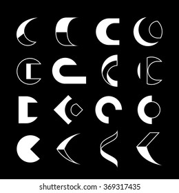 C Lettering - Isolated On Black Background - Vector Illustration, Graphic Design, Editable For Your Design