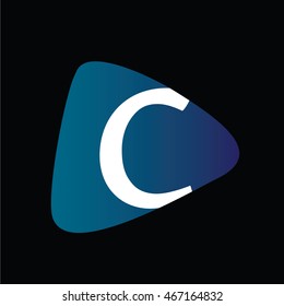 c letters business logo icon design template elements in abstract background logo, design identity in circle, alphabet letter