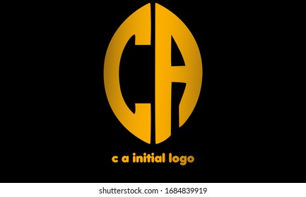 c un diseño de letras para el gradiente dorado del tipo de logotipo inicial