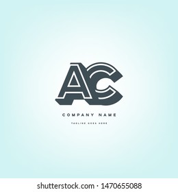 A C letters Joint logo icon vector template.