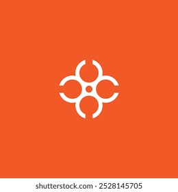 C letters spin icon vector illustration for download.