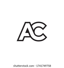 A C Zeilen Buchstaben Linien Logo Design Vektor