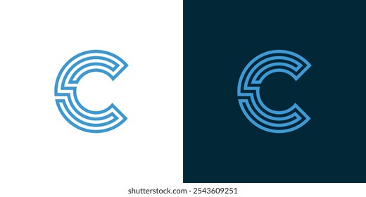Tecnologia de circuito abstrato do logotipo C
