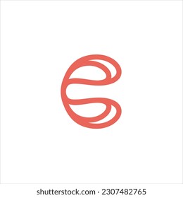 Logo de C monograma abstracto tipografía de letras iniciales