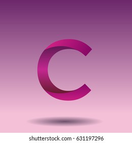c logo. Alphabet icon